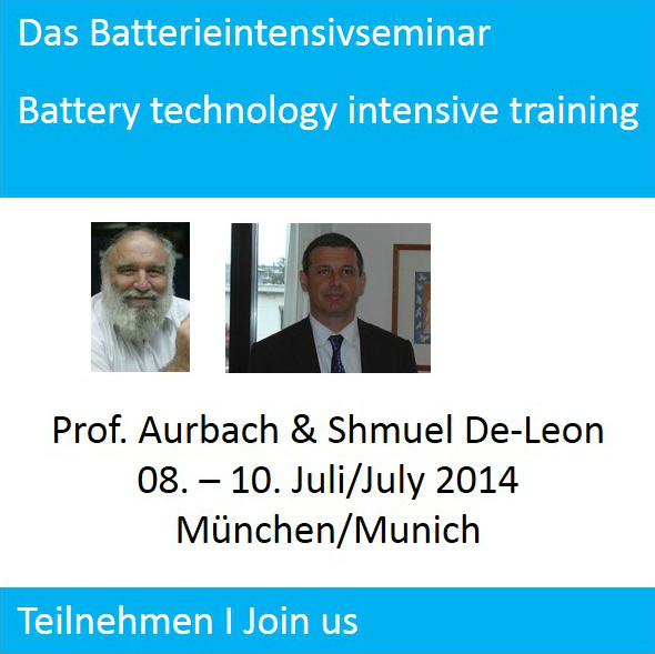 Batterieintensivseminar  Batteriematerialien Aurbach De Leon f